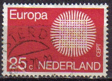 z vendido Holanda 1970 Scott 483 Sello Europa CEPT 25c usado Stamps Netherlands Holland Hollande Olanda  